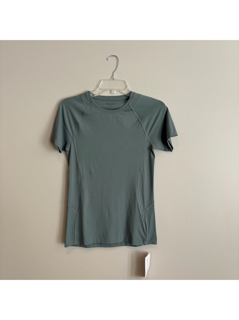 Athleta Green Fitted Short Sleeve Tee Size S NWT
